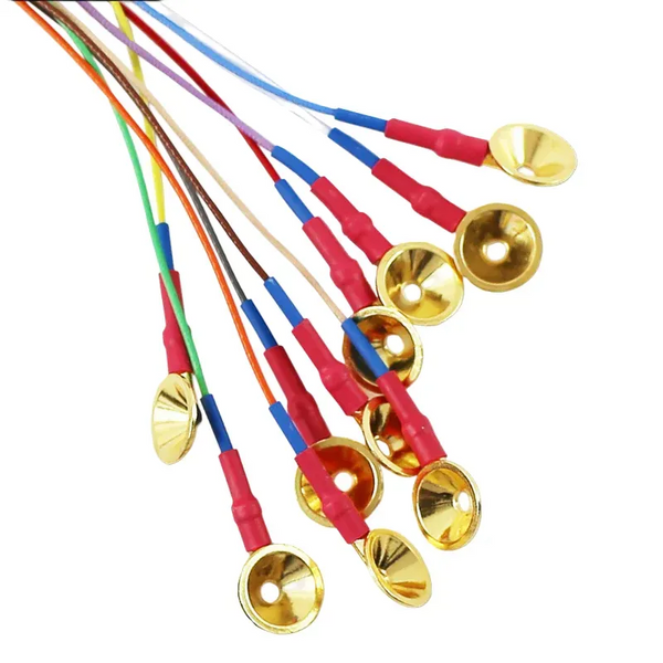 Electrodes Grass Gold Cup, câble de 61cm, 10 pièces