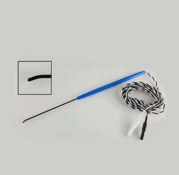 Sonde de stimulation concentrique pour la stimulation des nerfs, courbée