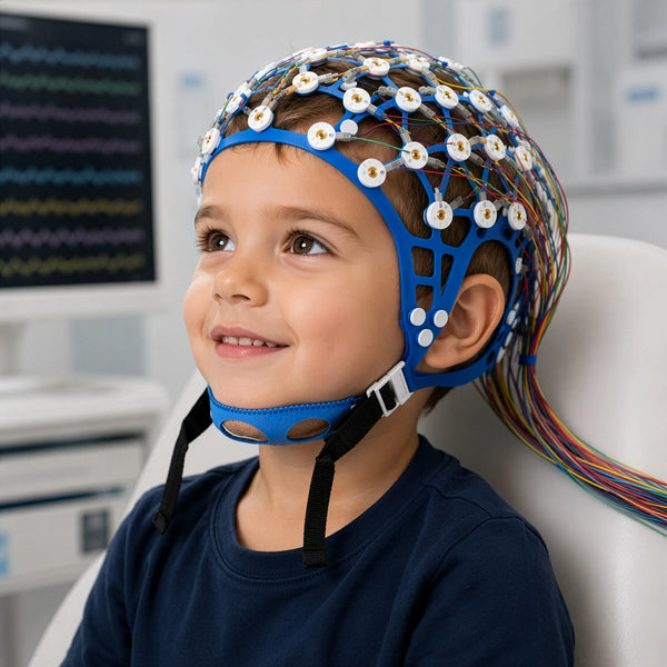 CNSAC: cuffia EEG riutilizzabile per bambini e adulti – 64 canali