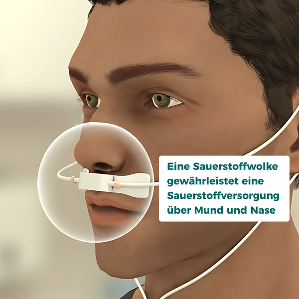 NasalOxy - Oxygen cloud for mouth and nose breathing