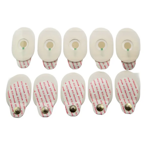 Electrode ECG décentralisée CNSAC, forme bouteille, 35x50mm, mousse, alternative à Kendall H92SG