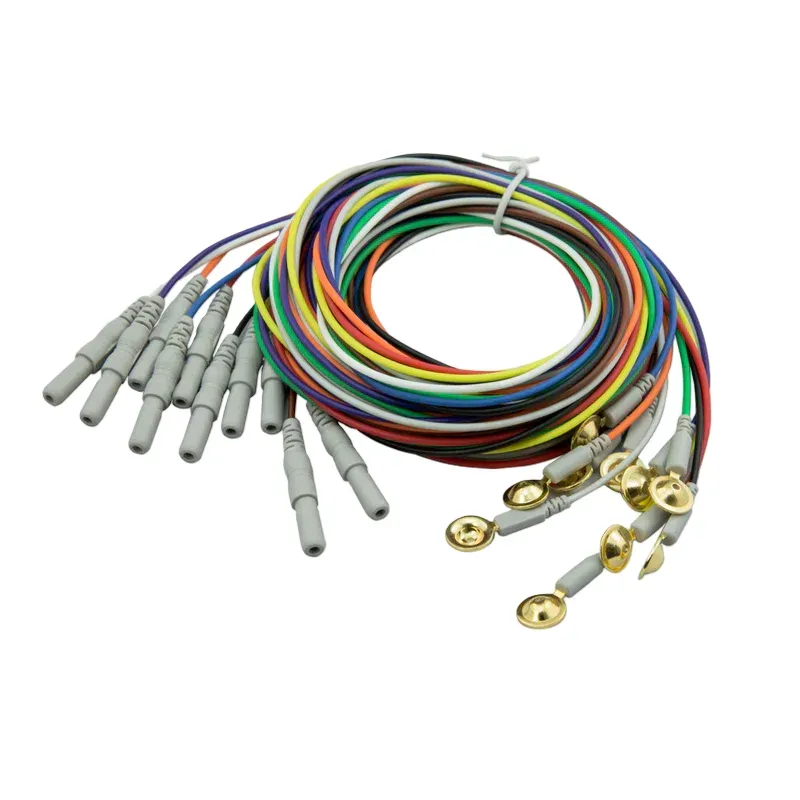 Gold Cup Electrodes 75cm Cable - 10 piece pack - CNSAC