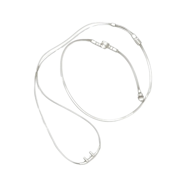 Cannula nasale con filtro integrato per la diagnostica del sonno, con connessione Luer-Lock